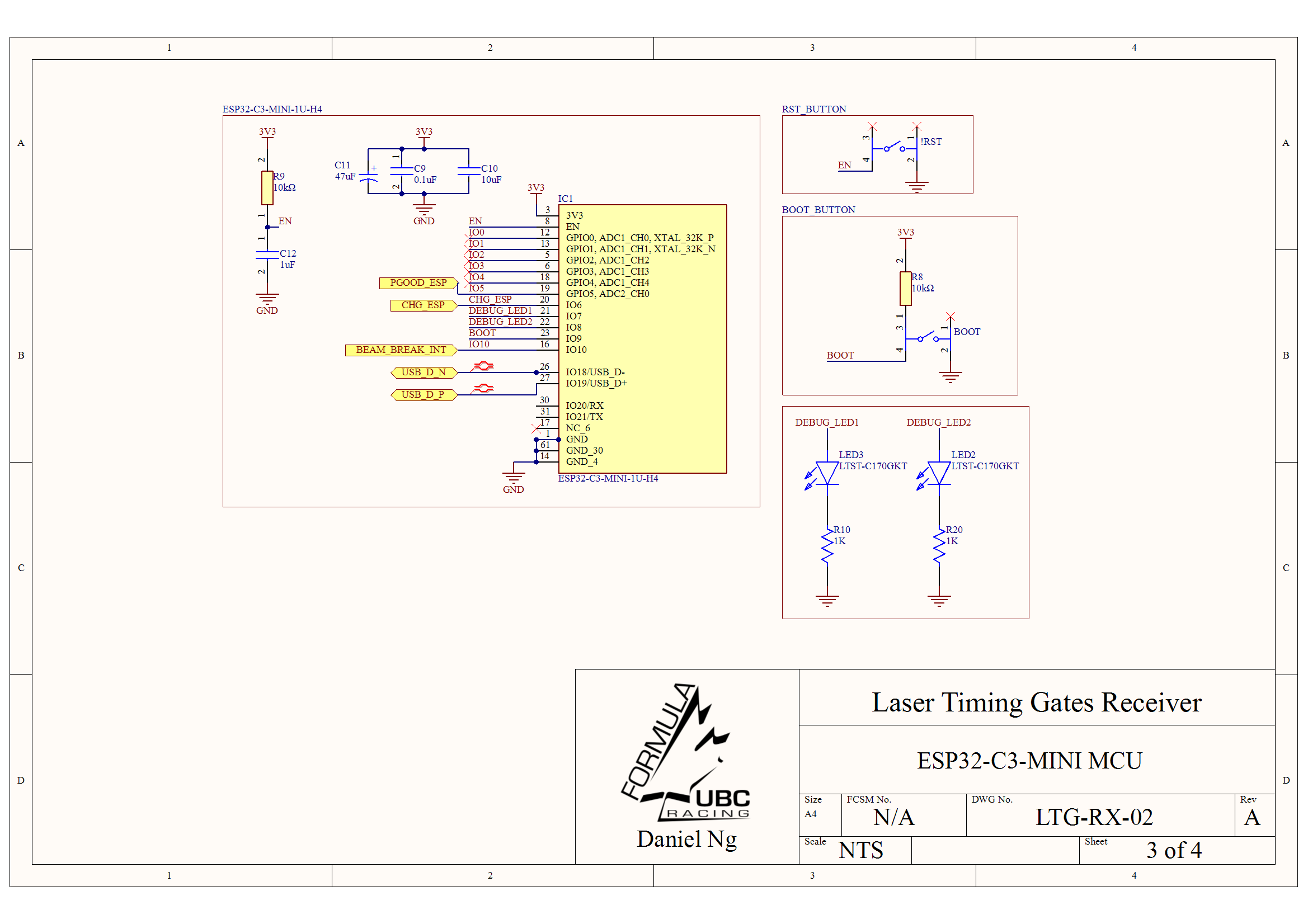 ESP32-C3 MCU Schematic